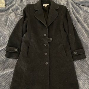 EC Preston & York CharcoalGrey wool coat